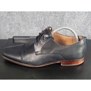 Florsheim Leather Dress Shoes Men Sz 10D‎ Cap Toe Oxford Business Casual Black
